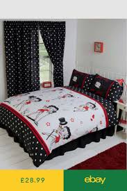 King Size Duvet Cover Set Betty Boop Superstar Black White Red Lips Hearts Duvet Cover Sets King Size Duvet Covers Bed Duvet Covers