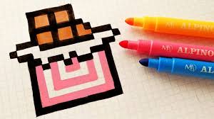 Pixel Art Hecho A Mano Como Dibujar Chocolate Pixel Art Pattern Pixel Art Pixel Drawing