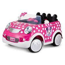 disney minnie mouse hot rod coupe ride on toy by kid trax 12 volt pink walmart com little girl toys minnie mouse toys minnie mouse car