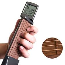 Womdee Guitar Chord Trainer Portable Digital Guitar Practice Tool With Rotatable Chords Chart Screen Display