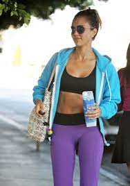 Note all images that appear on the site are copyright their respective owners and hawtcelebs.com claims no credit for them unless otherwise . Jessica Alba In Tights Leaves A Gym In West Hollywood Hawtcelebs