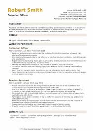 Detention Officer Resume Samples Qwikresume