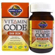 Garden Of Life Vitamin Code Raw Iron 30 Vegan Capsules Vitamin Code Garden Of Life Vitamins Whole Food Vitamins