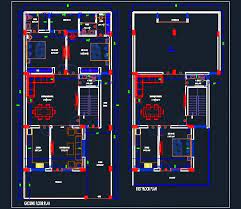 House Space Planning Floor Plan 30 X65 Dwg File House Design Drawing Floor Plan Design 2bhk House Plan