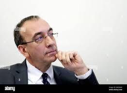 Markus Berger of Elia pictured during a visit of the construction project  ALEGrO, the first electric