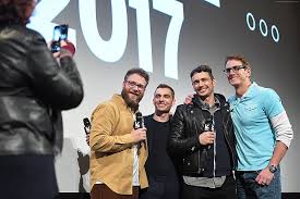 I came here expecting to see a funny picture of seth rogan literally on james franco. Hd Wallpaper Seth Rogen James Franco Dave Franco The Disaster Artist Wallpaper Flare