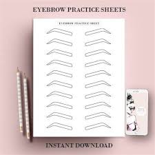 Eyebrow Practice Sheets Eyebrow Shaping Practice Etsy In 2021 Eyebrow Shaping Practice Sheet Brow Lamination
