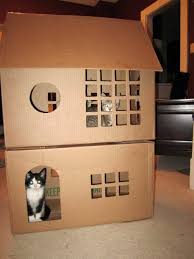 How To Make Amazing Kitten Cat Pet House From Cardboard Cardboard Cat House The Ultimate Box Cardboard Cat House Cat House Diy Cat House