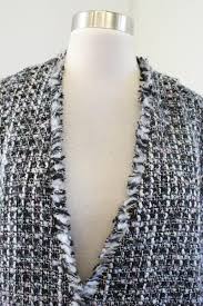 Ar as though to knit; Leith Nordstrom Tweed Fringe Metallic One Button Jacket Coat Black Pastel Sz L Ebay