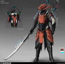 Artstation Warframe Volt Raijin Deluxe Skin Design Isaac Chan Warframe Art Concept Art Characters Samurai Concept