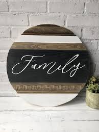 Family Wood Sign Signs Home Decor Round Wood Sign Etsy Round Wood Sign Family Wood Signs Wood Signs