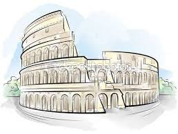 El coliseo es sin duda uno de los grandes atractivos turísticos de roma. Drawing Color Colosseum Rome Italy Coliseo Romano Dibujo Roma Roma Ciudad
