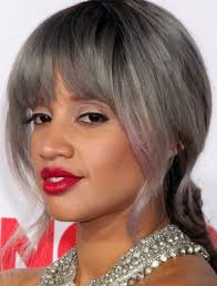 40 best haircuts with bangs to inspire your next trendy hairstyle. Low Silvered Ponytail Hairstyle With Forehead Bangs Black Hairstyles With Bangs Askhairstyles