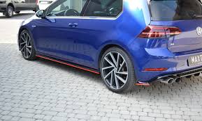 The volkswagen golf (mk7) (also known as the golf vii) is a small family car, the seventh generation of the volkswagen golf and the successor to the volkswagen golf mk6. Seitenschweller Diffusor V 2 Vw Golf 7 R Facelift Textured Shop Volkswagen Golf R Mk7 Facelift Maxton Design