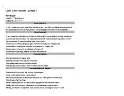 Why you need a cabin crew cv summary? Doc Cabin Crew Resume Heena Shivlani Academia Edu