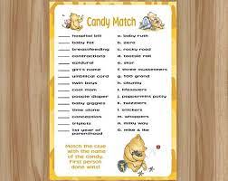 Winnie The Pooh Game Bundle Winnie The Pooh Baby Shower Game Etsy In 2021 Winnie The Pooh Games Candy Match Baby Shower