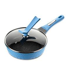 Yongliang Kitchen Supplies Blue Non Stick Pan No Fumes Flat Frying Pan With Induction Cooker Gas Universal Frying Pan Kitchen Supplies Non Stick Pan Kitchen