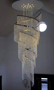 Contemporary Crystal Swoosh Chandeliers Contemporary Chandelier Crystal Chandelier Lighting Luxury Chandelier