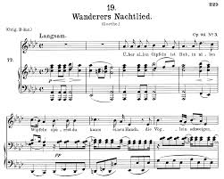 Перевод песни wanderers nachtlied — рейтинг: Wanderers Nachtlied D 768 Uber Allen Gipfeln Ist Ruh Medium Voice In A Flat Major F Schubert C F Peters Ebooks Sheet Music