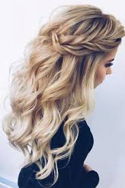 Fishtails have become very popular prom hairstyles for long hair. 80 Dreamy Prom Hairstyles For A Night Out Lovehairstyles Com Elegant Wedding Hair Night Out Hairstyles Hair Styles