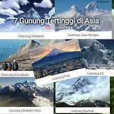 Dihimpun dari cnn travel , berikut tujuh gunung tertinggi di dunia. 7 Gunung Tertinggi Di Asia Everest Salah Satunya