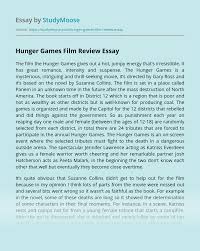 Comments (0) add to wishlist delete from wishlist. Hunger Games Film Review Free Essay Example