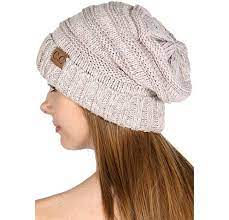 Knit Beanie Hat Soft Warm Cable Winter Chunky Cap Oversized Slouchy Stretching Pompom For Women Beanie Hats For Women Knit Beanie Hat Knit Beanie