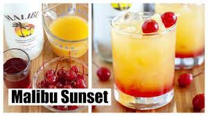 The malibu sunset recipe above is the most common way to make this drink, you can always improvise with your own twist and enjoy. Malibu Sunset Malibu Rum Cocktail Youtube