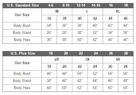 Goodgoth Size Charts