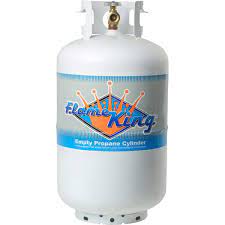 Empty propane tank accompanies this 30 lb. Flame King 30 Lb Empty Steel Propane Cylinder With Opd Valve Costco
