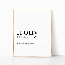 Irony Definition Art Printable Funny Definition Poster Etsy In 2020 Definition Art Irony Definition Printable Art