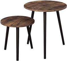 Mid century modern coffee table oak lane perception x base danish mcm vintage nm. Songmics Set Of 2 Round Coffee Tables Scandinavian Style Living Room Tables Sofa Tables Pine Legs