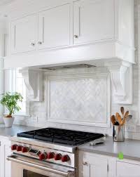 I Like That This Hood Is Larger Than The Stove Top Kitchen Backsplash Designs Home Kitchens Kitchen Design