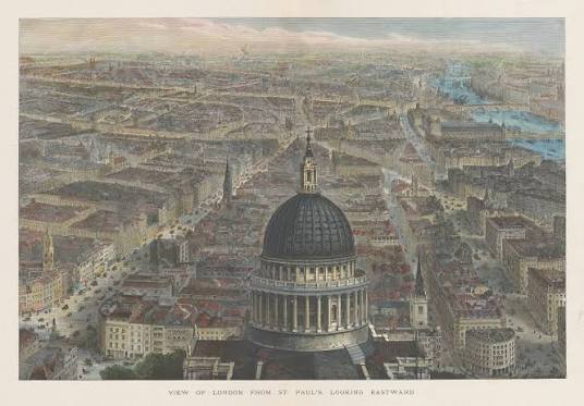 Illustrated London News (ILN), London - Bird's Eye View Eastwards, 1892 | The Map House