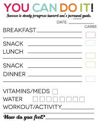food journal diary templates to track
