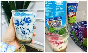 Satu seperti yang saya sediakan hari ini di mana sagu yang siap dimasukkan dalam bekas. Resepi Dessert Moden Sagu Gula Melaka Teapot Dan Susu Full Cream Daily Makan