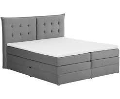 Samt Boxspringbett Fendy In Silbergrau Sorgt Fur Einen Entspannten Schlaf Shoppen Sie Weitere Mobel Fur Ihr Schl Kleines Schlafzimmer Boxspringbett Bettkasten