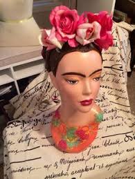 Mannequin Head Hand Painted Frida Kahlo By 2baroquegirls Mannequin Art Mannequin Decor Doll Painting