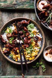 25 Minute Korean Bulgogi Bbq Chicken With Spicy Garlic Butter Corn Half Baked Harvest Recipe Half Baked Harvest Recipes Recipes Harvest Recipes