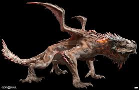 Https Www Artstation Com Artwork E2wbz God Of War War Dragons Beast Creature