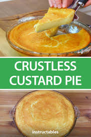 Crustless Custard Pie Custard Recipes Food Sweet Pie