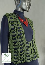 Bohemian Vest Women Gifts Crochet Sleeveless Jacket Waistcoat Etsy In 2020 Green Lace Top Stylish Clothes For Women Handmade Clothes