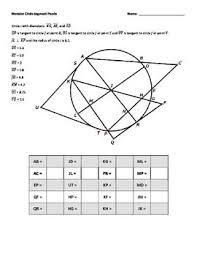 Monster Circle Puzzle 2 Segments Formed By Secants Tangents And Chords Circle Math Math Geometry Circle Theorems