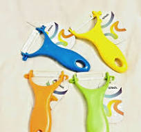 SPLASH Ceramic Blades Peeler Potato Hand Spud Fruit Vegetable, Multi-Colour