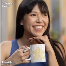 Yellow Mandala Meeple Coffee Mugs