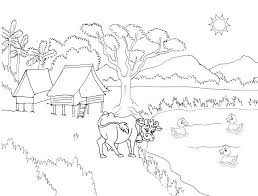 Menggambar pemandangan, mewarnai, menggambar pemandangan mudah, mewarnai gradasi cara menggambar mewarnai pemandangan air terjun dan gunung, drawing waterfall and. Contoh Mewarnai Gambar Pemandangan