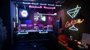 Pin By Nicole Rodill On Landscape Cyberpunk Interior Cyberpunk Bar Cyberpunk