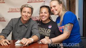 Fans greet Olympic gold medalist Abby Wambach in Ridgewood