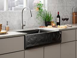 It can also be installed with. Undermount Single Bowl Farmhouse Kitchen Sink With Faceted Design And Tall Apron K 29825 Kohler Kohler