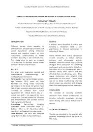 Pdf Sexuality Meaning Among Malay Women In Peninsular Malaysia Preliminary Results Introduction